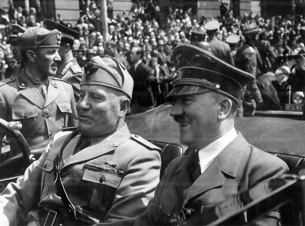 Benito Mussolini and Adolf Hitler