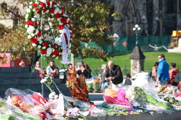 Tributes left for Cpl. Nathan Cirillo