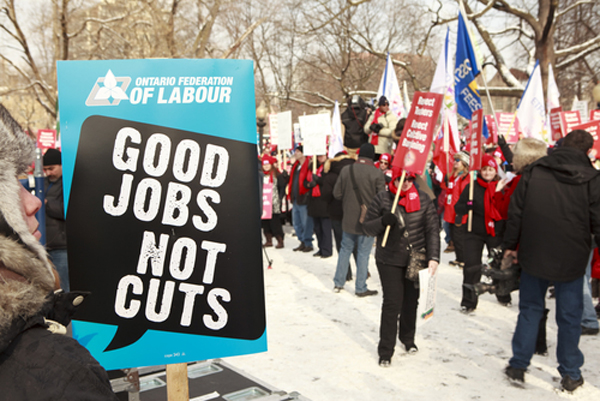 Ontario labour protest