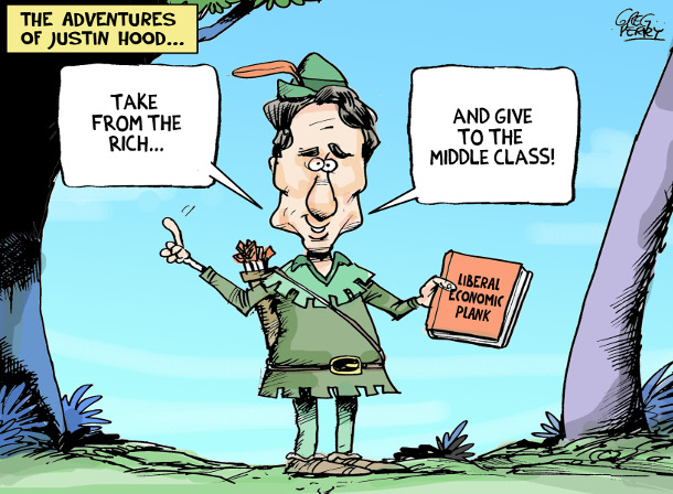 Cartoon by Greg Perry about Justin Trudeau