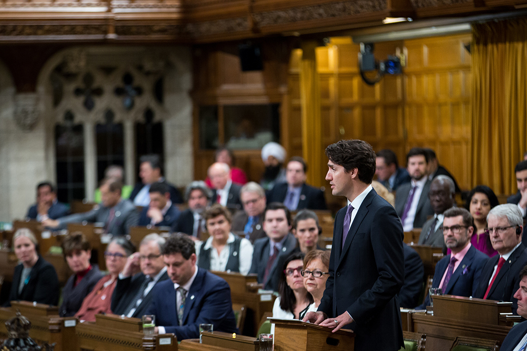 Justin Trudeau in the House of Commons
