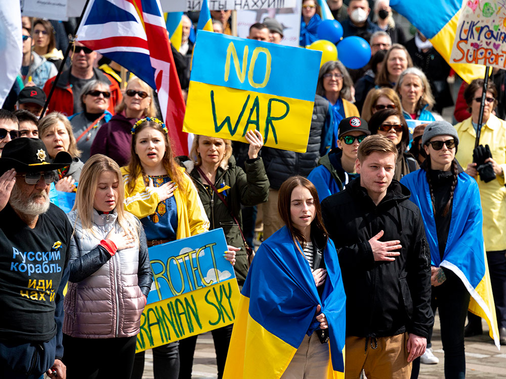 Vancouver Ukraine Rally, March 27, 2022