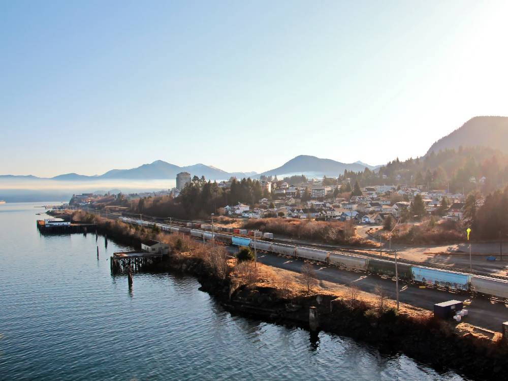 An aerial view of Prince Rupert, B.C.