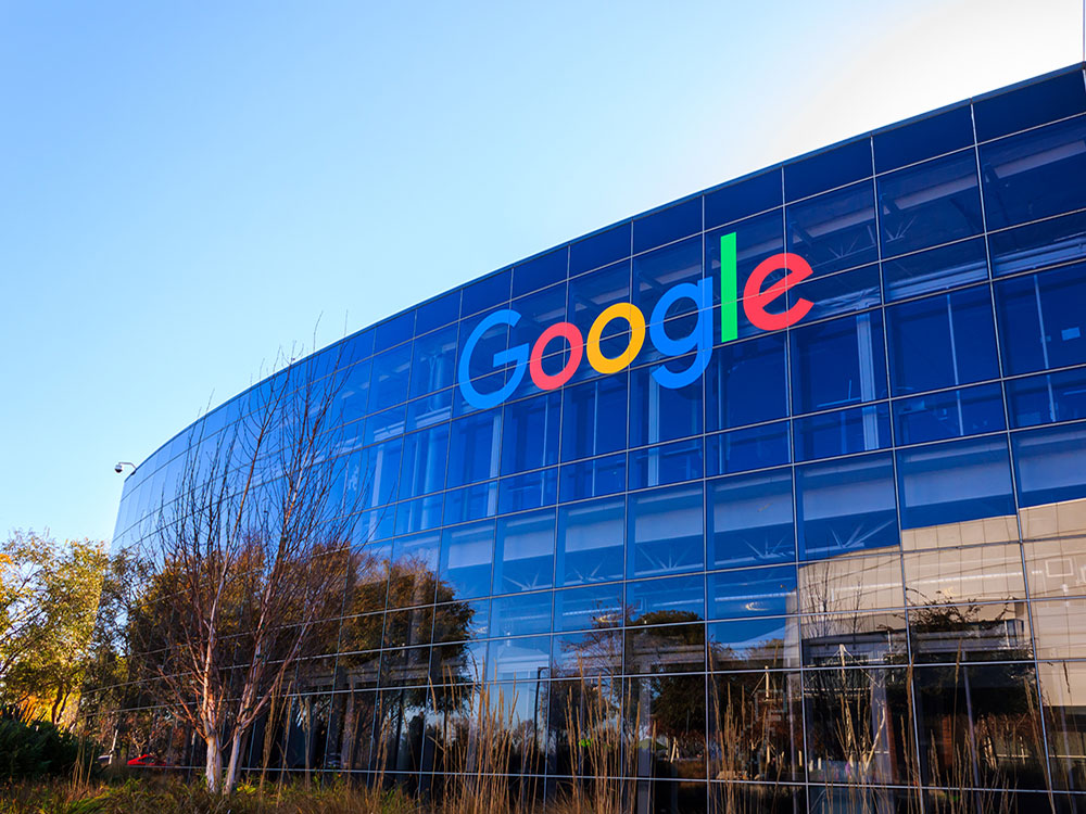 The glass-windowed Googleplex headquarters in Mountainview, California.