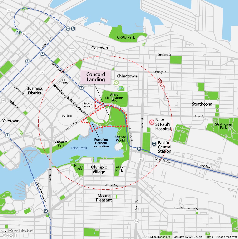 A map shows an area where the new project would be built.