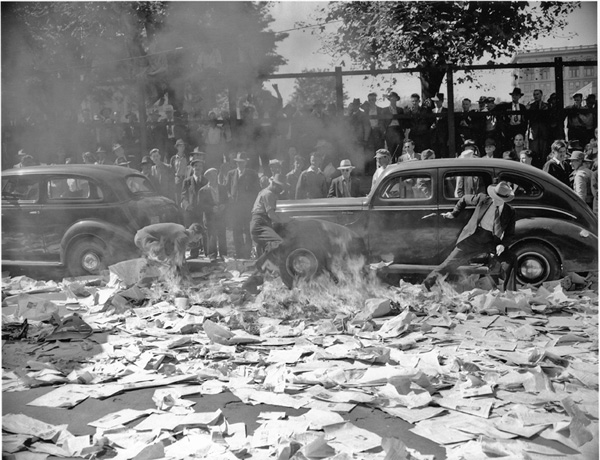 Province papers on fire