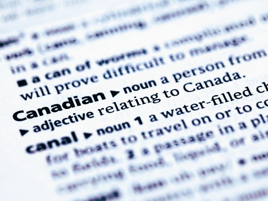 A page in a dictionary showing the word &lsquo;Canadian&rsquo; and a definition.