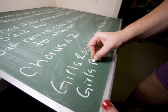Girls rock camp, chalkboard