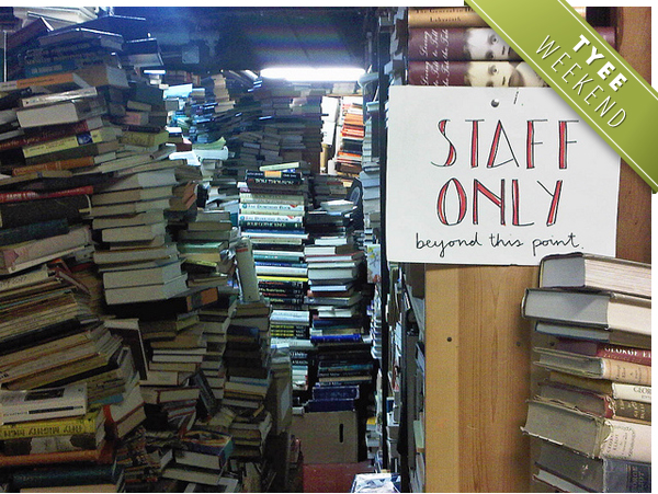 Books piled at McLeod's