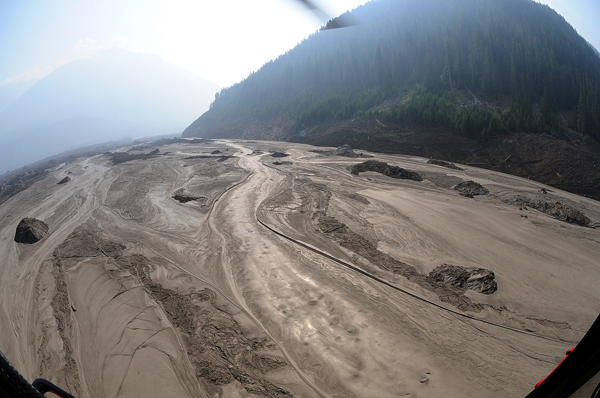 'Lunar landscape' after Meager Creek landslide