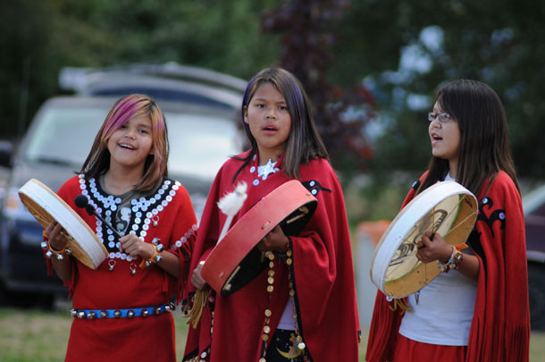 Gitxsan dancers in Hazelton