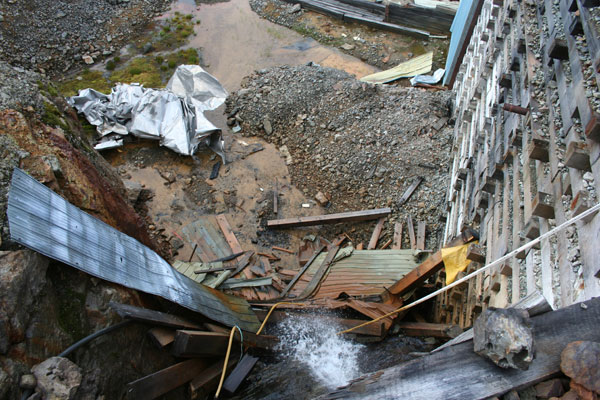 Mining operation on Johnny Mountain