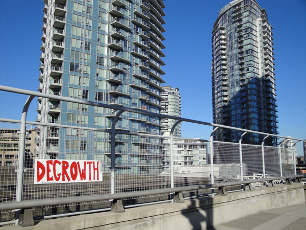 Degrowth sign