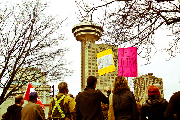 Robocall protest shot