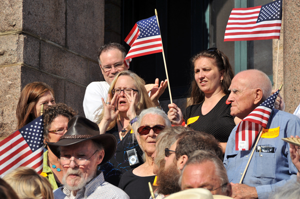 Texan protestors against TransCanada