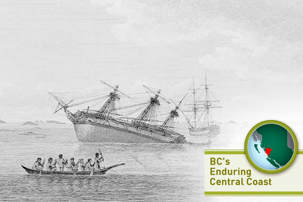 Illustration of a sinking tall ship