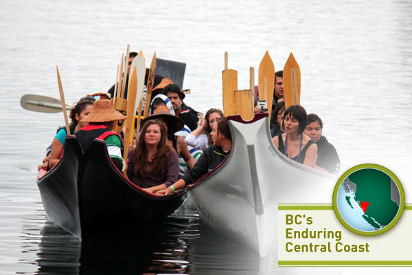 Heiltsuk canoes at Joint Panel Review