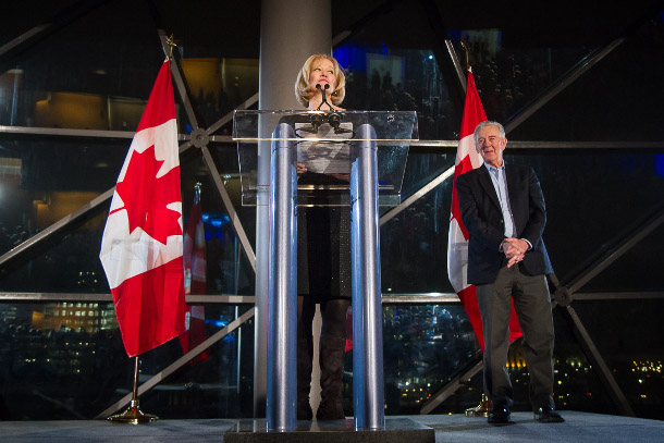 Laureen Harper addresses delegates at the Manning Networking Conference