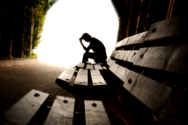 Youth on bench