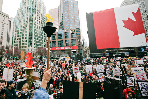 Olympic torch protest