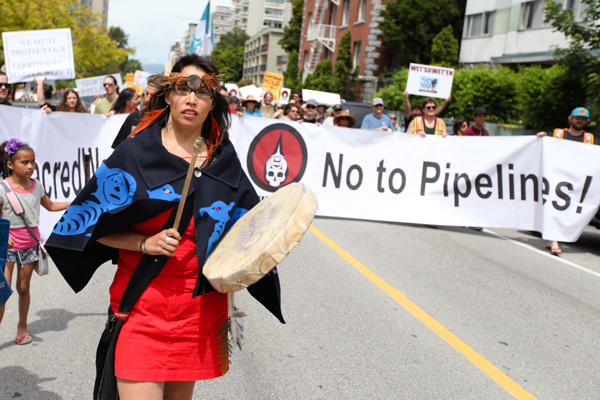 Anti-Enbridge Rally Burrard Bridge