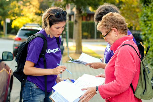 Leadnow campaigner Rachel Tetrault
