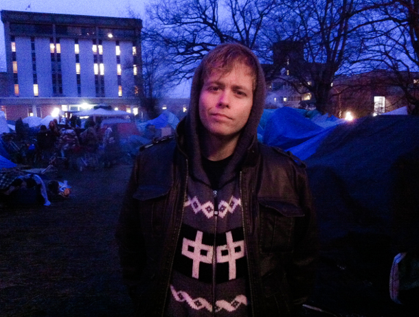 Victoria tent city resident Norm Ruble