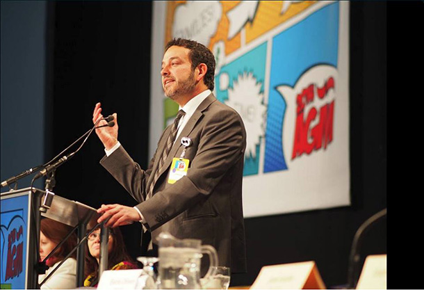 582px version of Gil McGowan, Alberta Federation of Labour