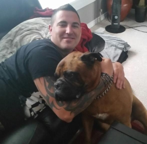 Ryan Turgeon with dog