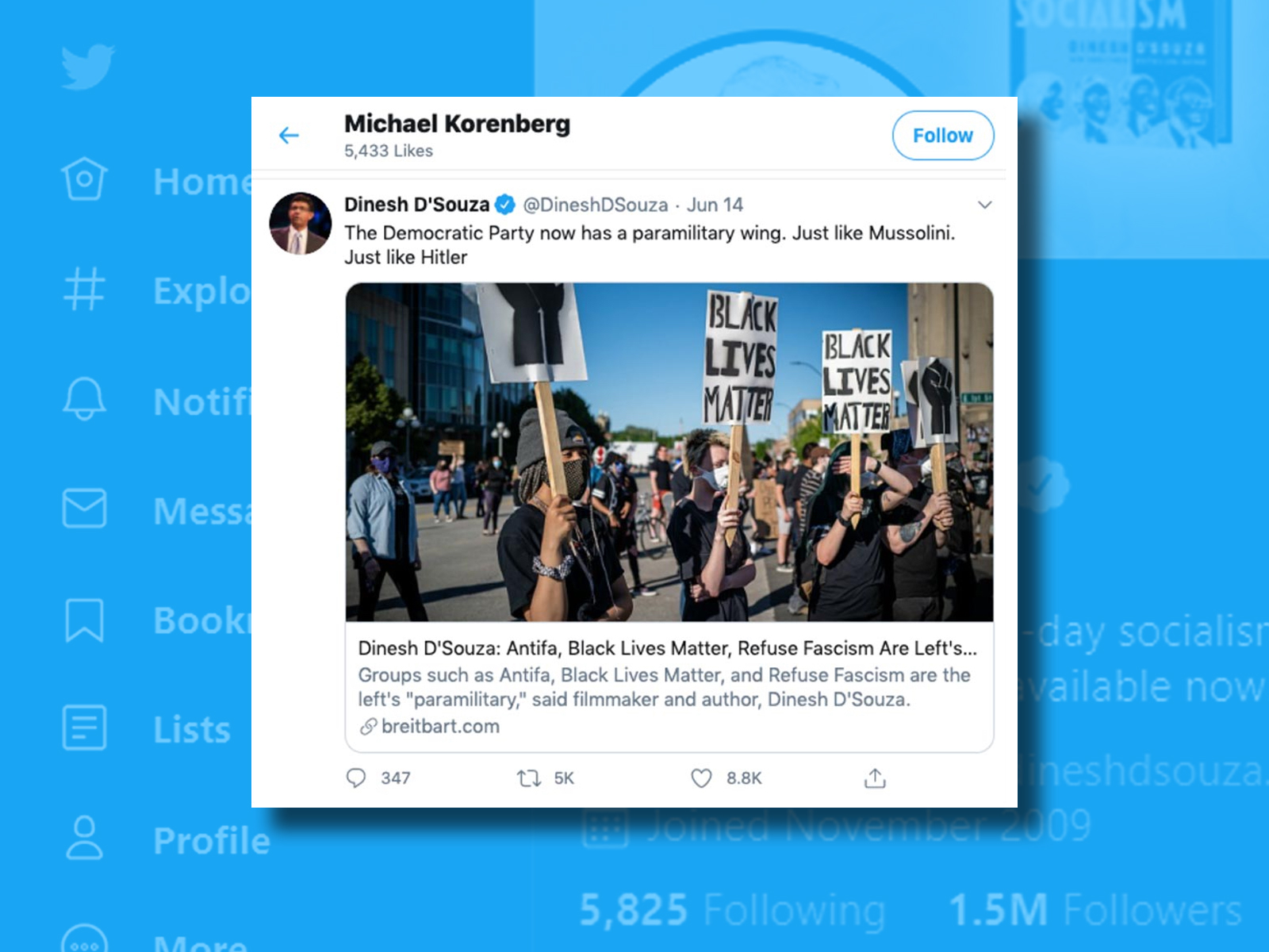 Korenberg tweet activity