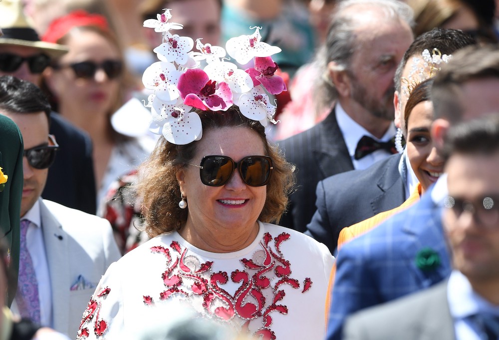 Gina Rinehart floral hat