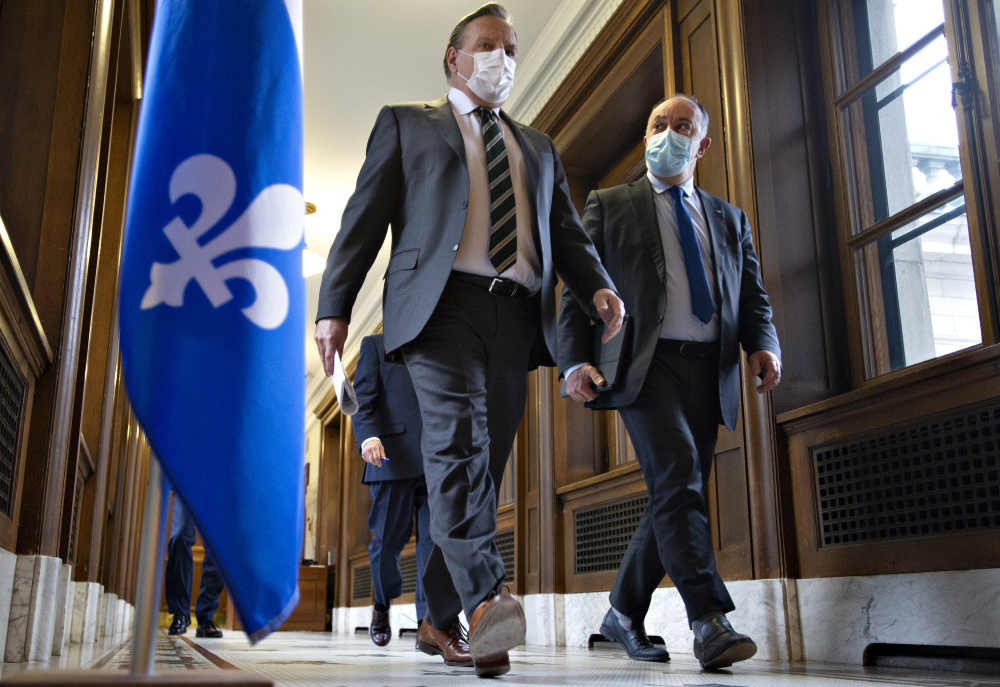 QuebecFlagPremierFrancoisLegaultWalk.jpg