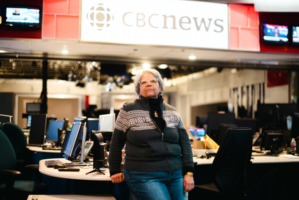 Sujata Berry, producer for CBC Radio&rsquo;s White Coat, Black Art' and lead of the CBC Temp Project, poses for a portrait in the newsroom for CBC News Network.