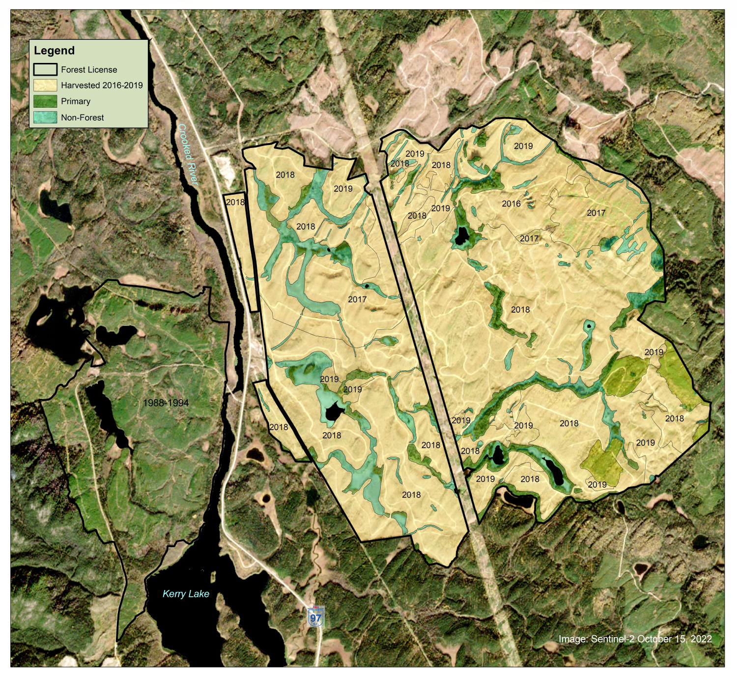 851px version of Kerry Lake map