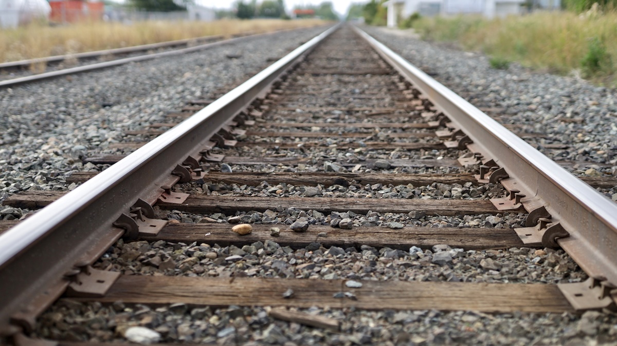 Train tracks.