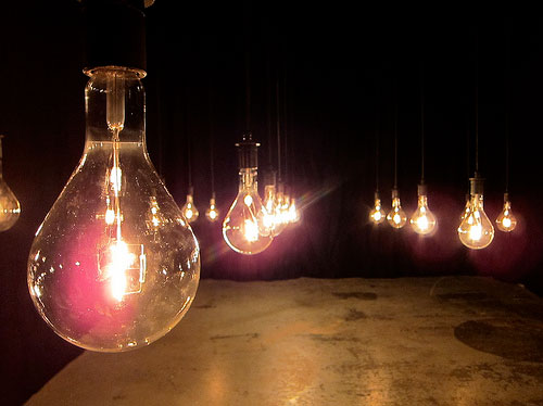 Olympics, art installations, lightbulbs
