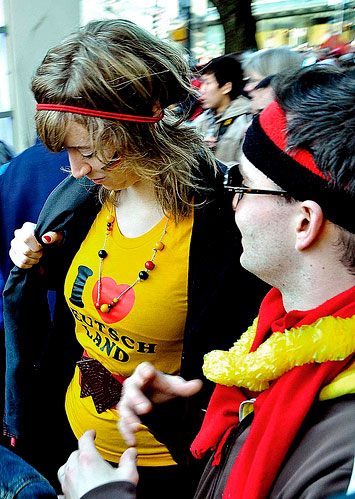Olympics, girl with german shirt