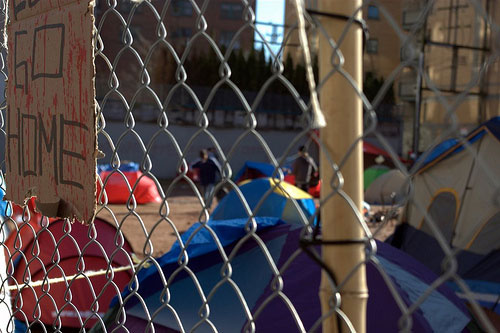 Olympics, tent city