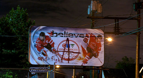 Olympics, graffiti, believe