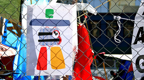 Olympics, protest, inukshuk