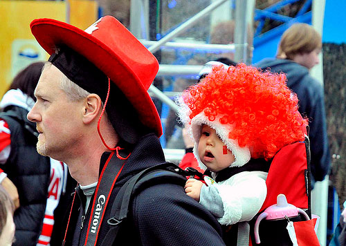Olympics, cowboy hat, baby, fans