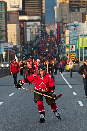 Olympics, hockey, Granville St. Bridge
