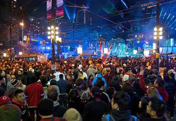 Robson Centre during Olympics, Vancouver