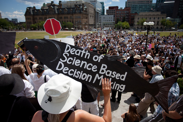 Death of Evidence rally in Ottawa