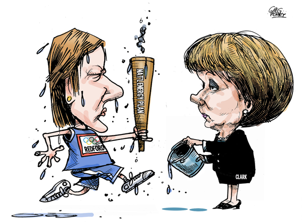 Redford Clark cartoon by Perry