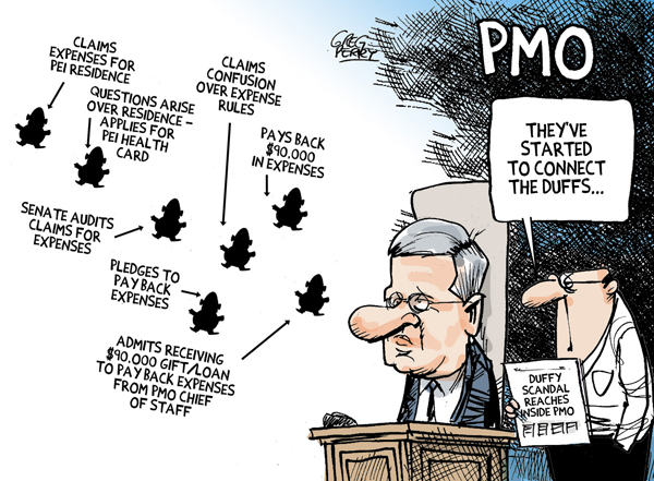 Mike Duffy PMO cartoon