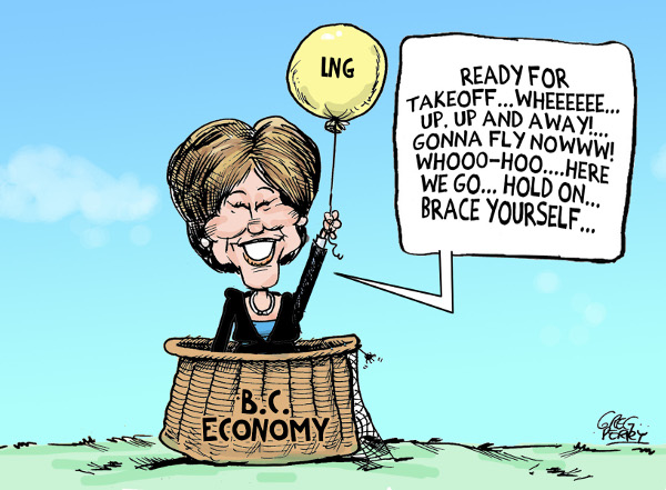Christy Clark budget cartoon