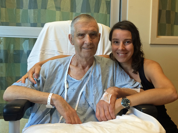 Vanessa Brcic with her father