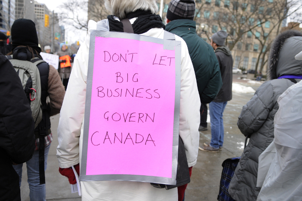 TPP protestor