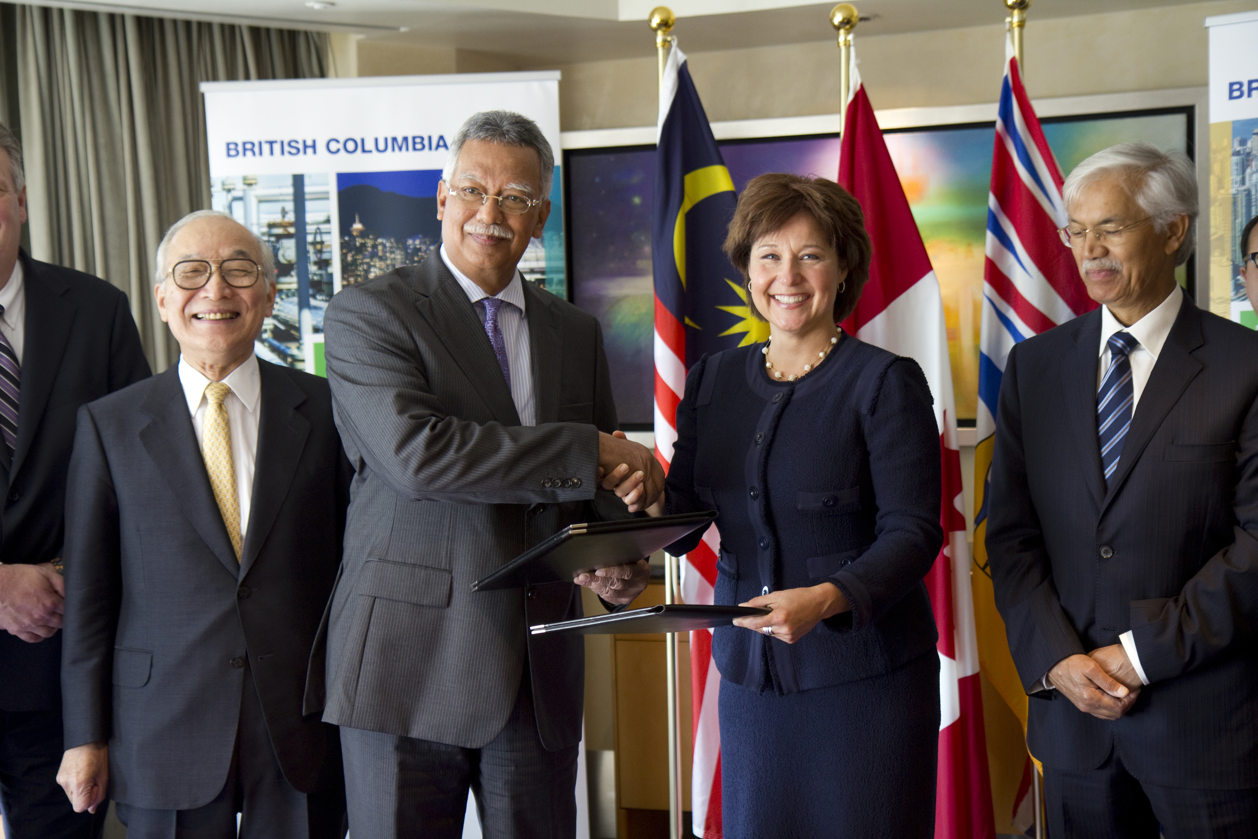 Premier Christy Clark and Petronas CEO in Malaysia